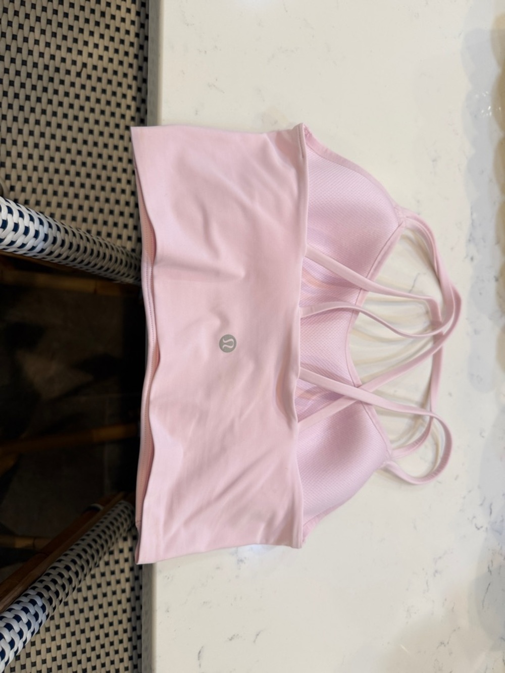 lululemon athletica Light Pink Strappy Sports Bra